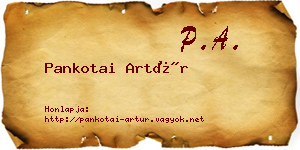 Pankotai Artúr névjegykártya